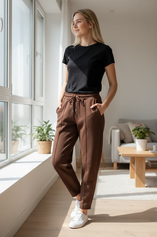 Brown Front Seem Trouser