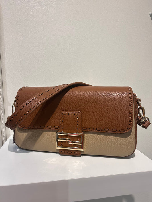 Tan Stitch Detail Bag