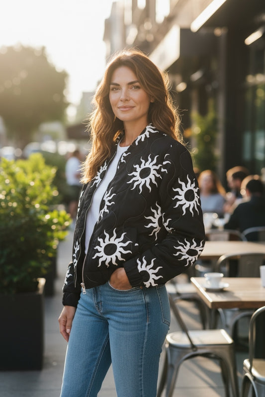 Quilted Zip Up Jacket