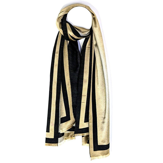Chic black and gold scarf