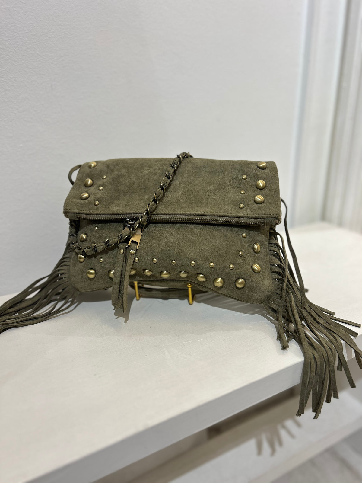 Studded Tassel Bag