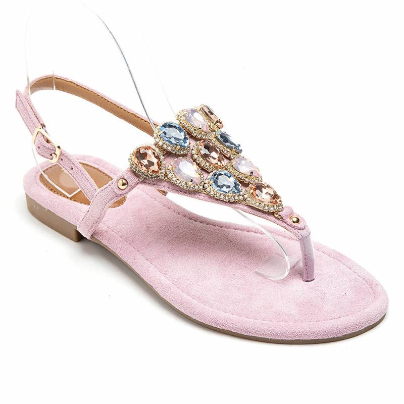 Pink Jeweled Sandal