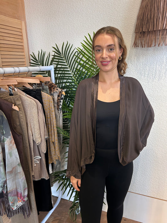 Batwing Sleeve Throw Over