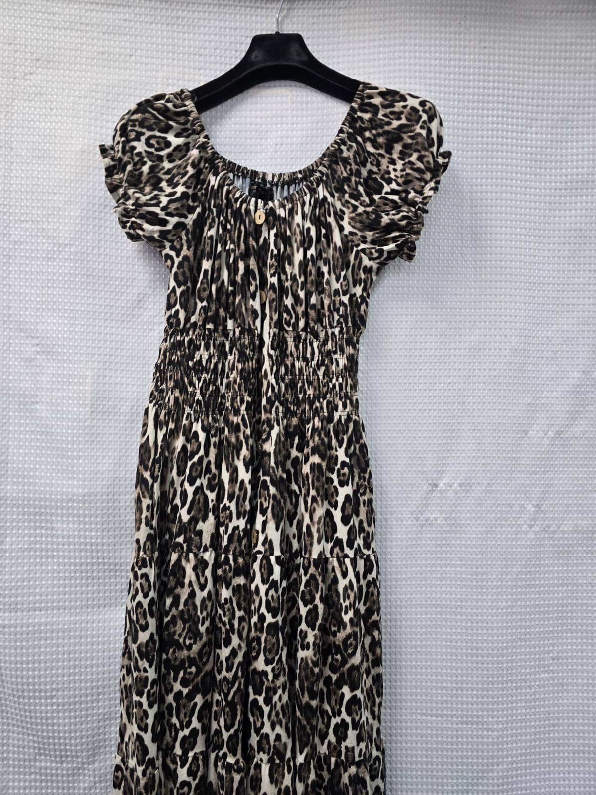 Jersey Tiger Bardot Midi Dress