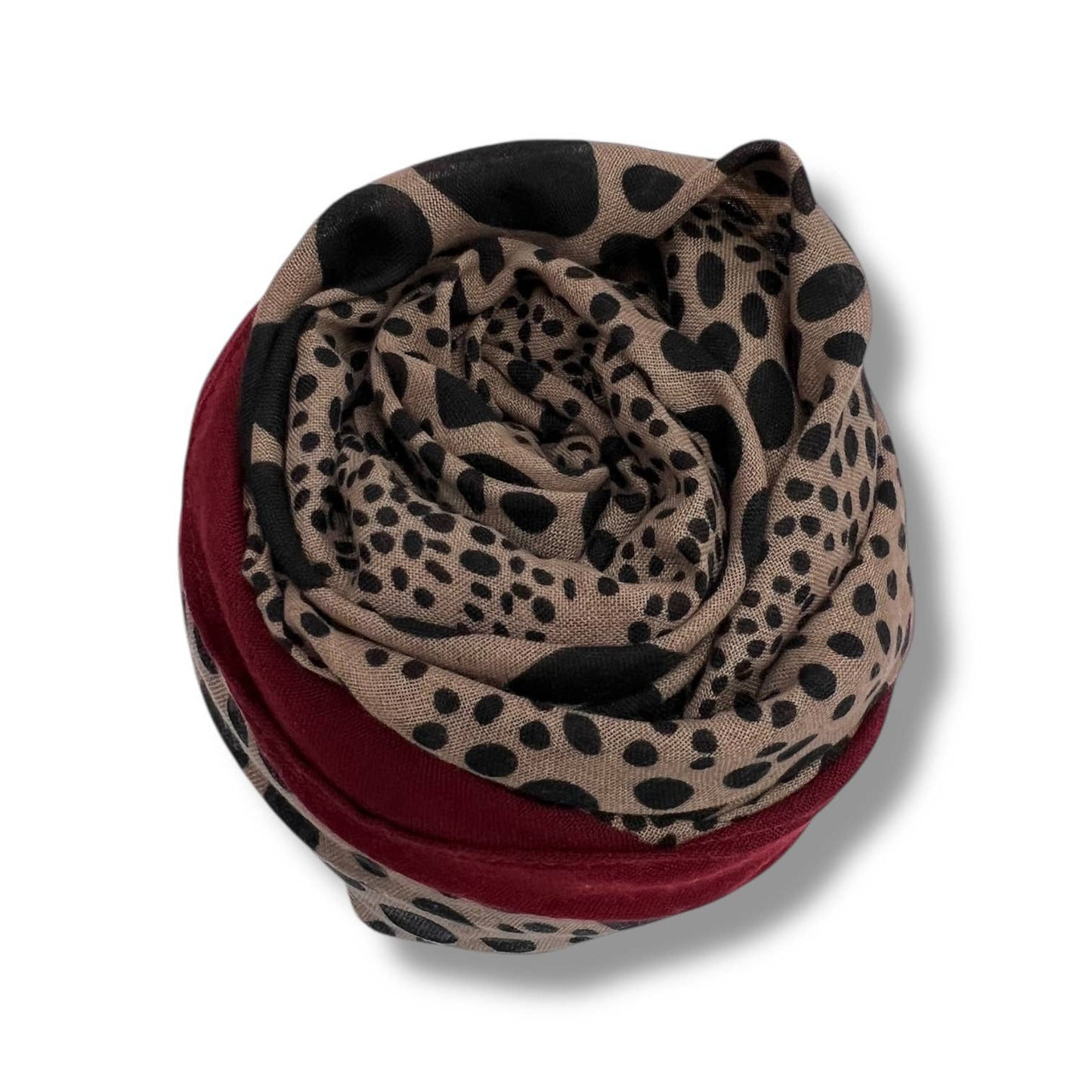 Leopard dots print scarf : Orange