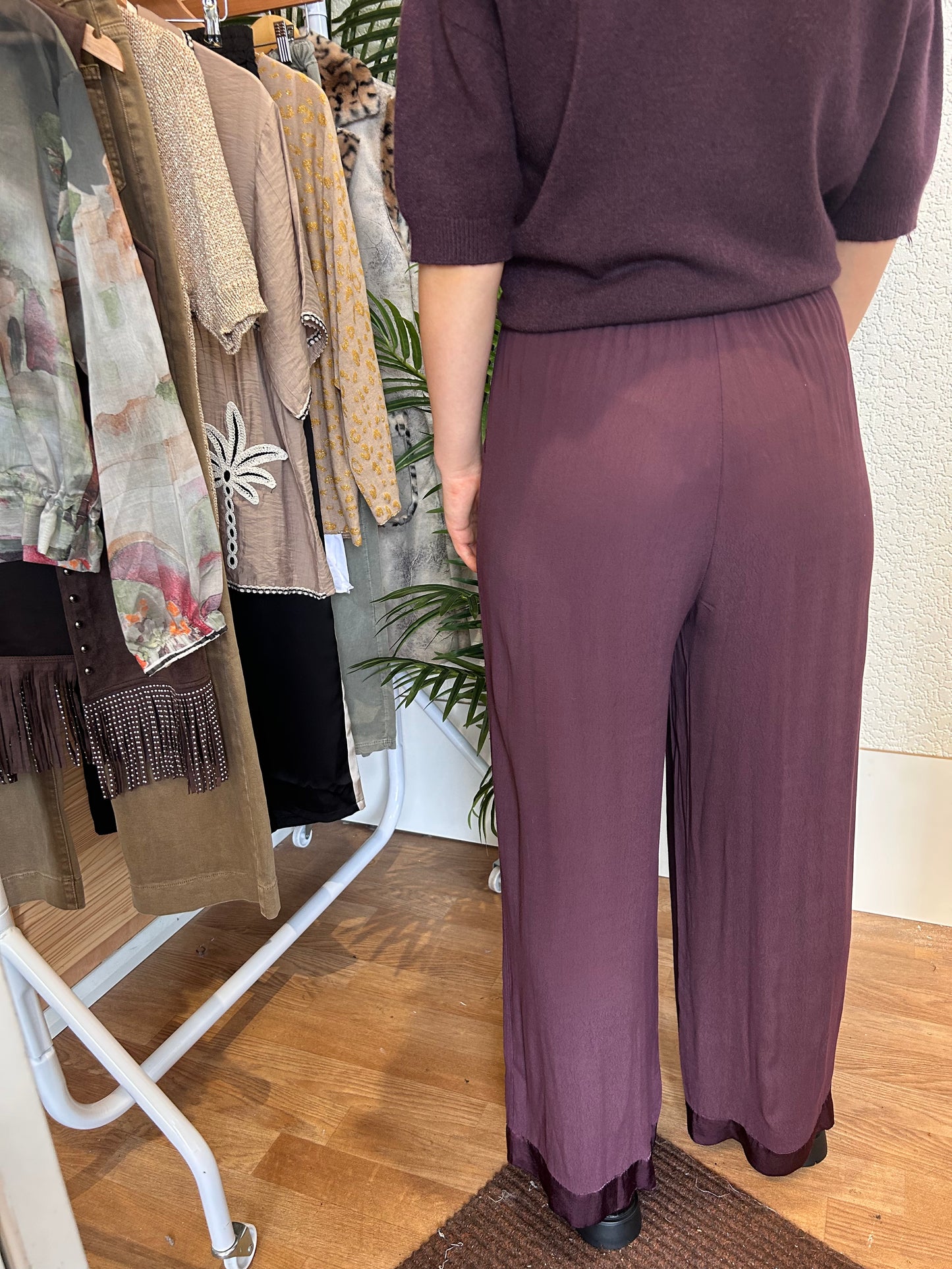 Wide leg Trouser - Plum