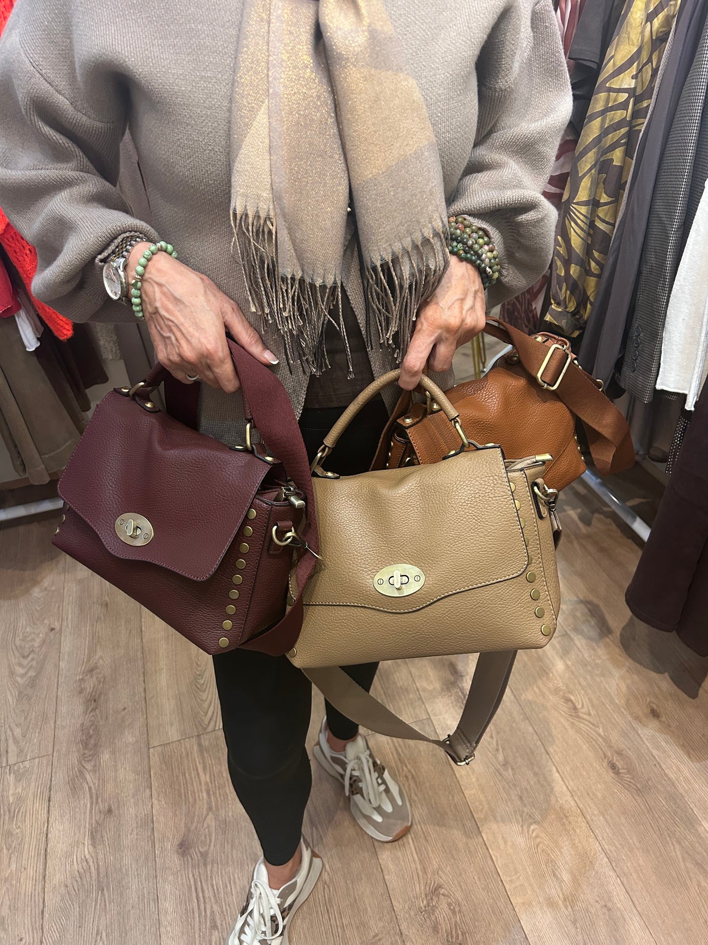Relax Studded Buckle Bag
