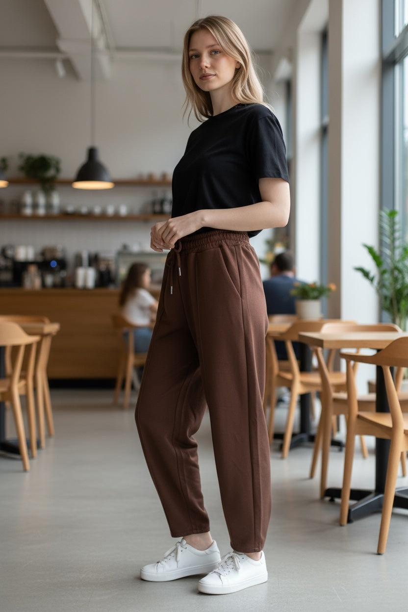 Brown Front Seem Trouser