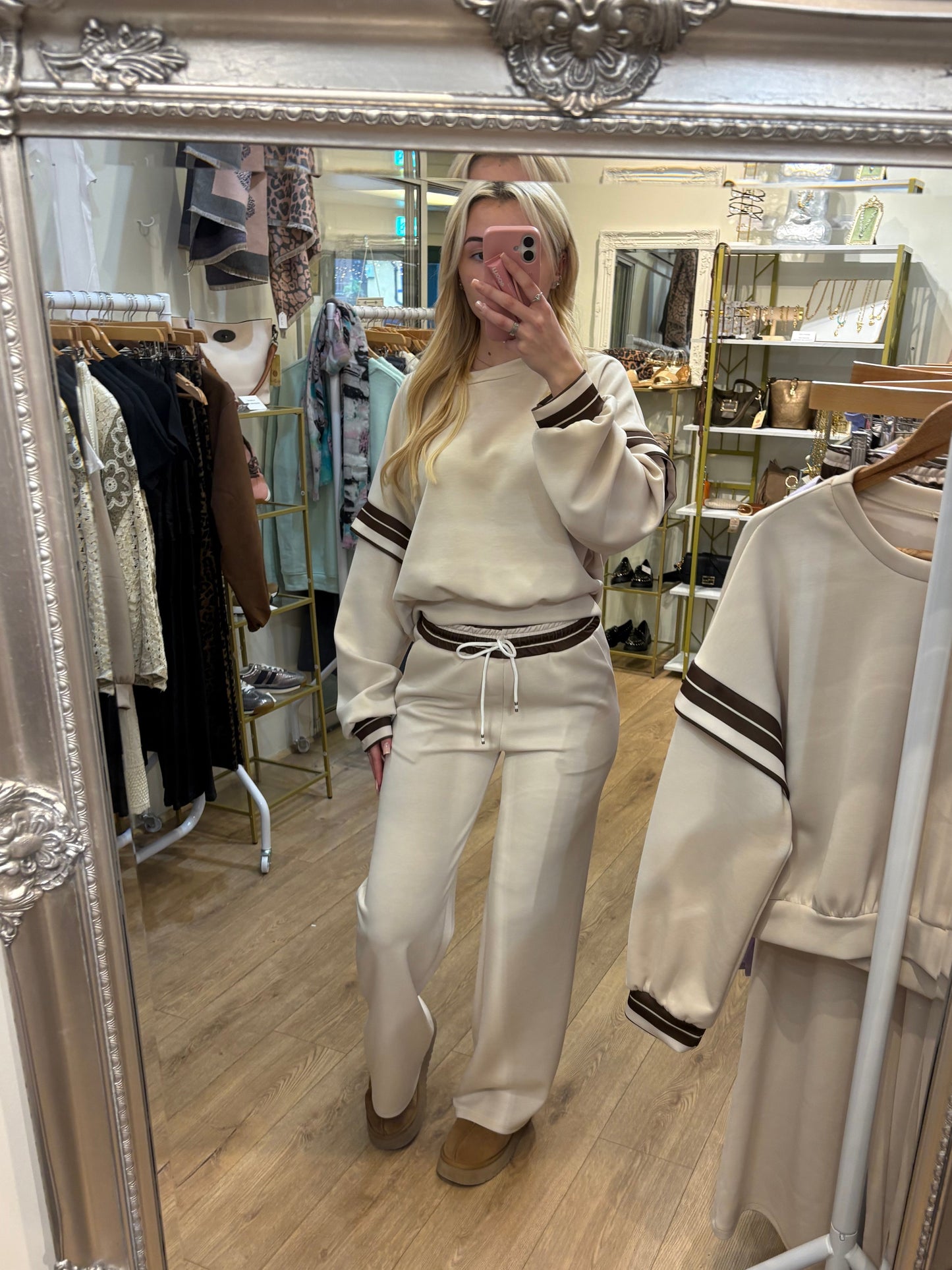 Cream Wide Leg Co-ord