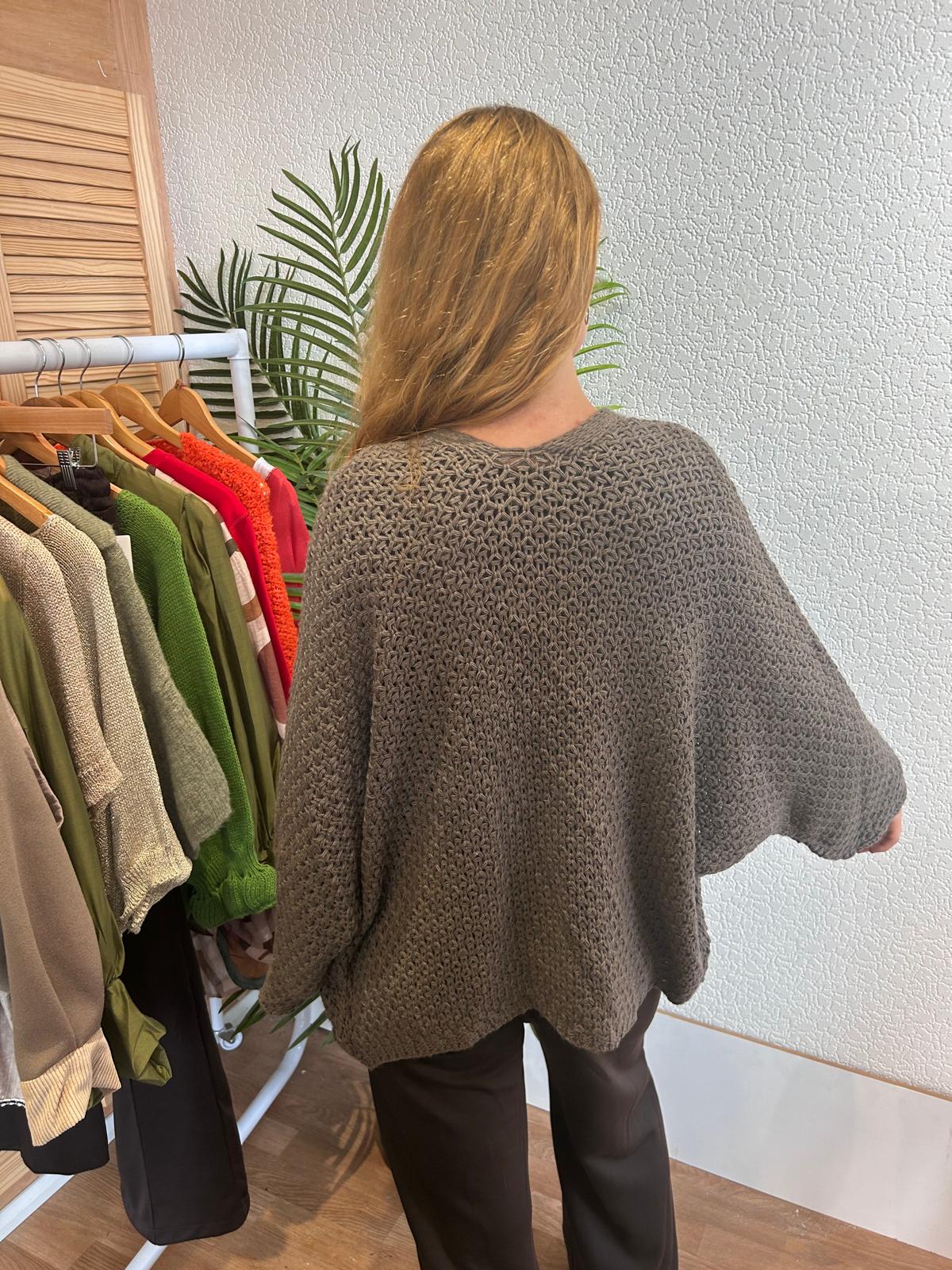 Brown Chunky Cardigan