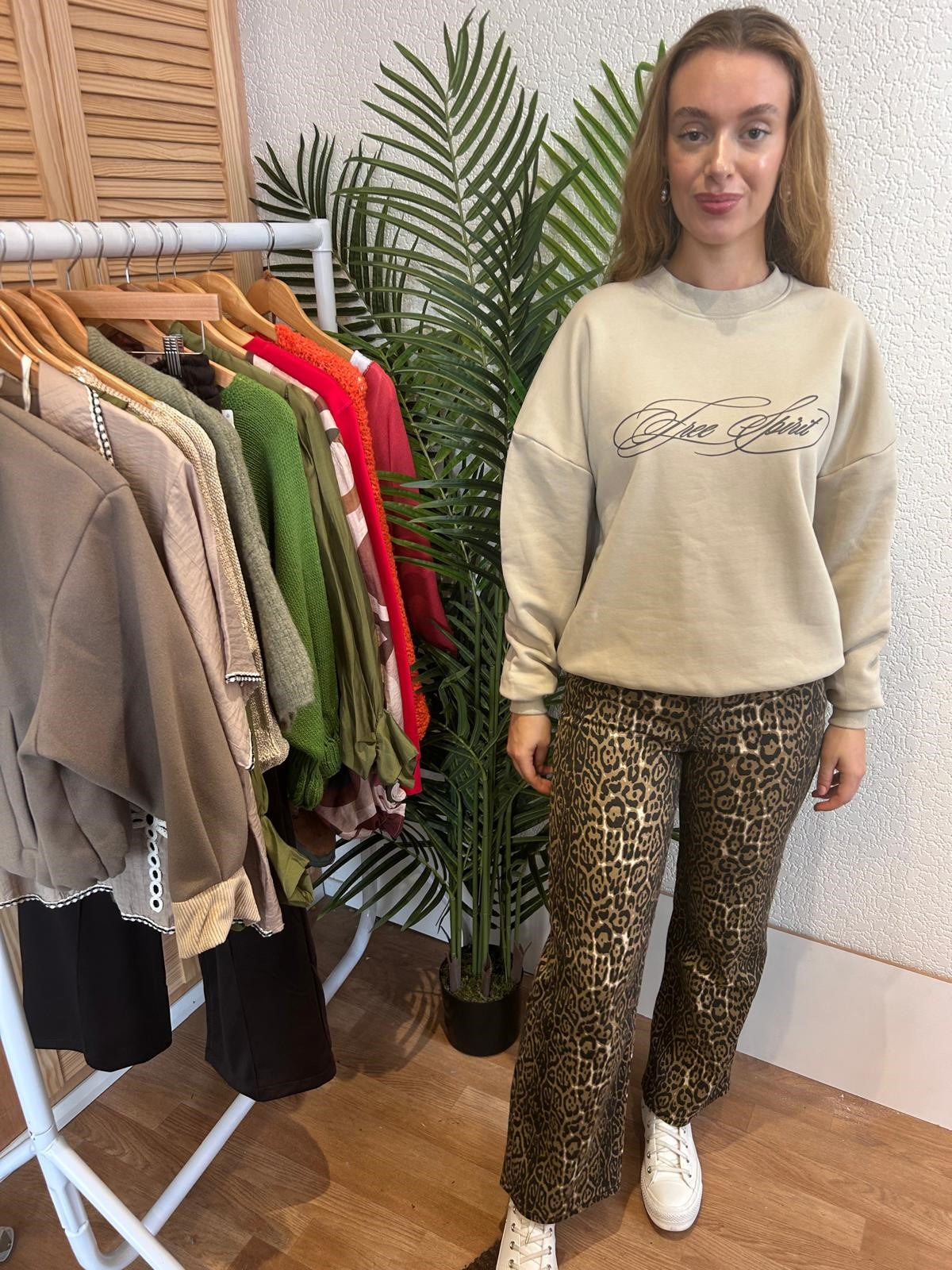 Leopard print Stretch Jean