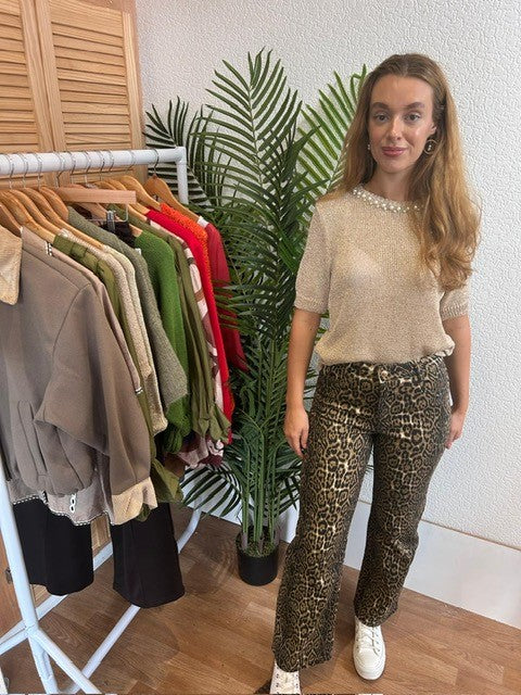 Leopard print Stretch Jean