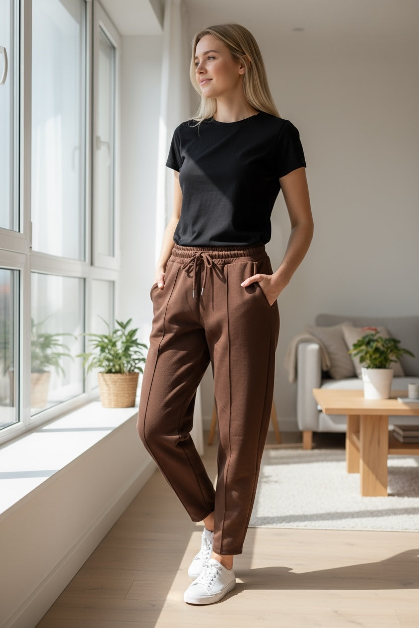 Brown Front Seem Trouser