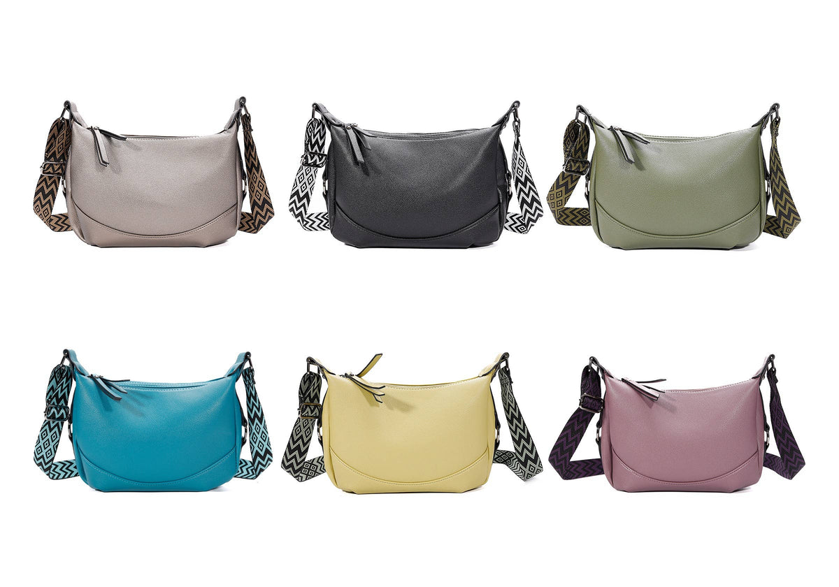 Superbia Soft Double Zipper Shoulder Bag Hobo Bag-9149: Bronze