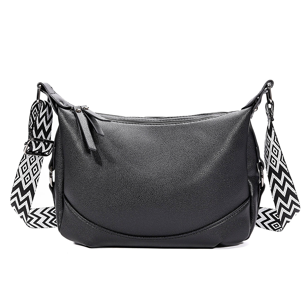 Superbia Soft Double Zipper Shoulder Bag Hobo Bag-9149: Bronze