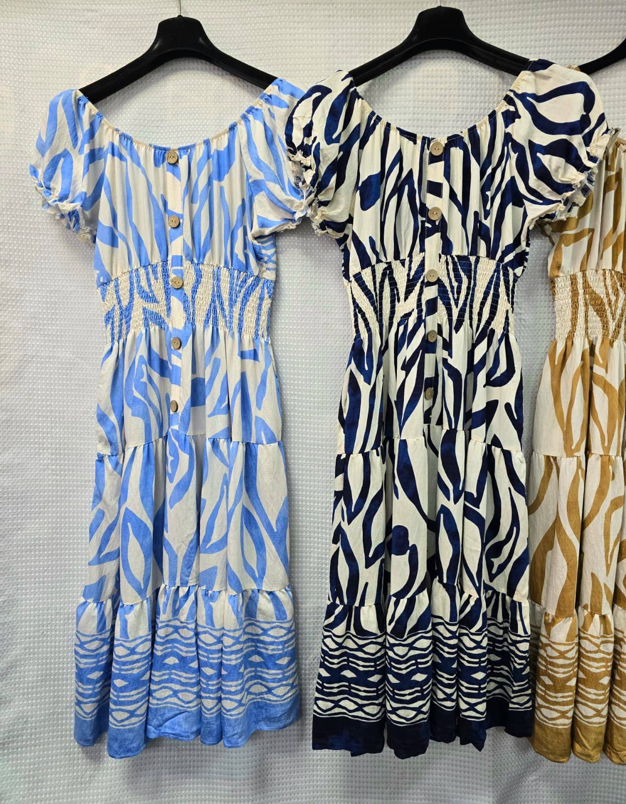 Tara Bardot Rouched Midi Dress: Sky Blue