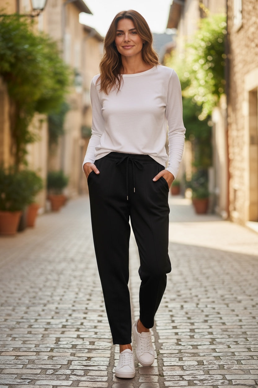 Black Front Seem Trouser