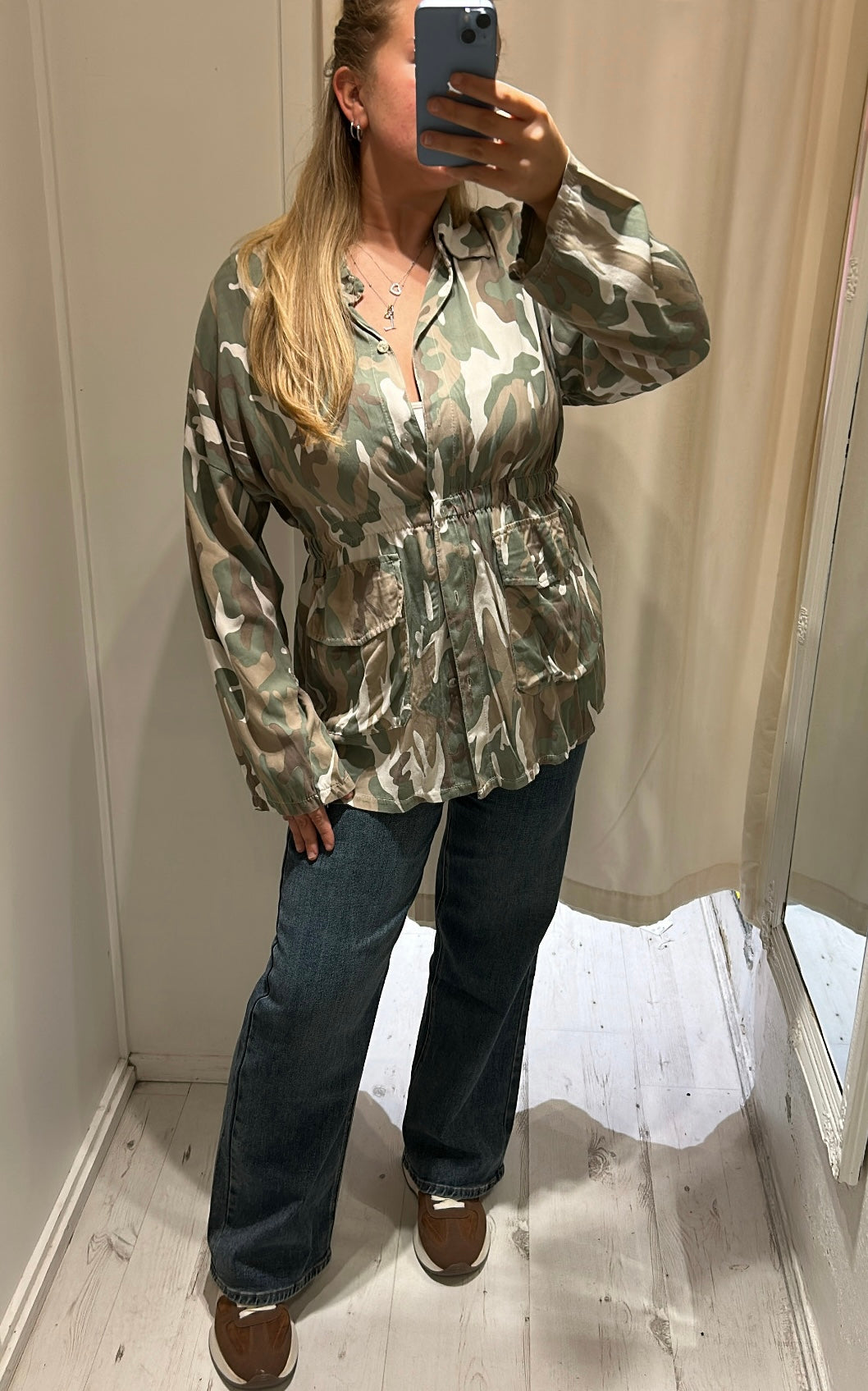 Elasticated Waist Camo Shirt