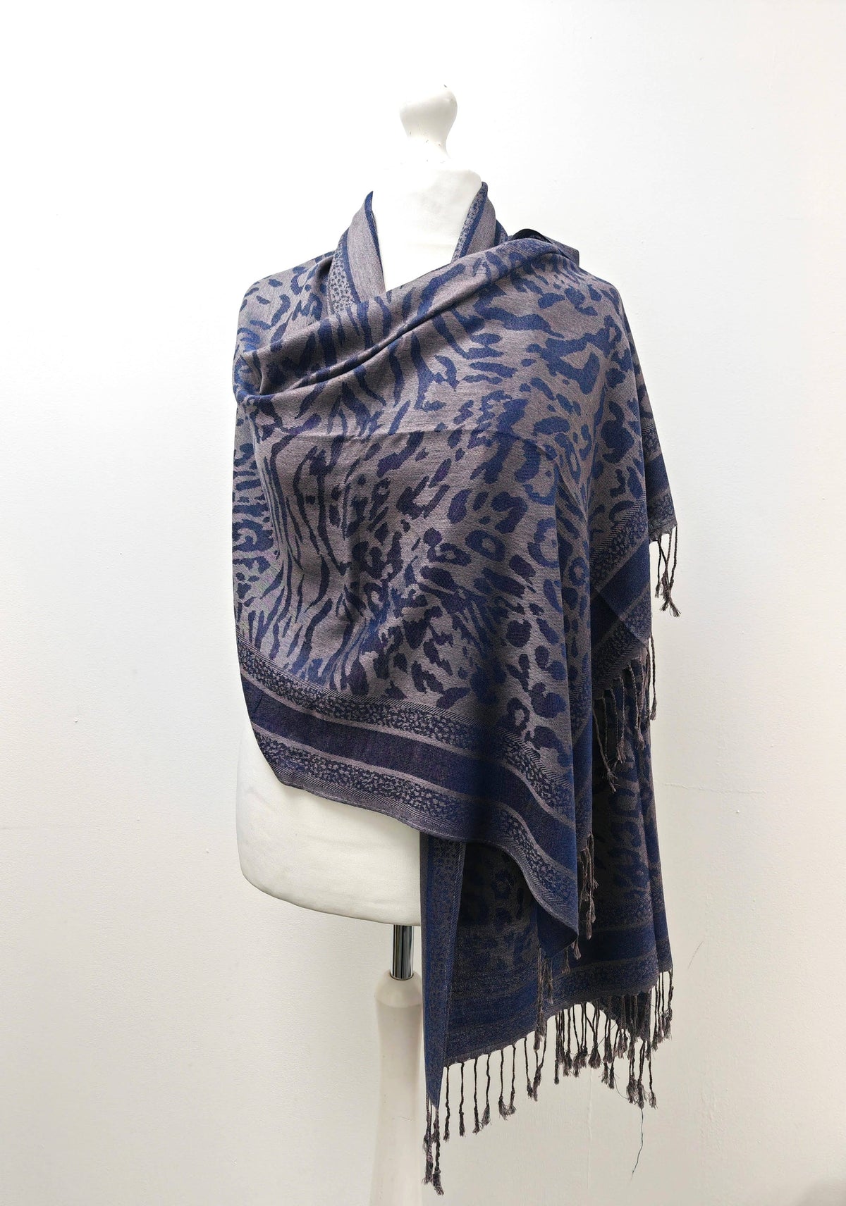 Super Soft Pashmina Scarf Shawl Wrap-2503 Animal Print: Emerald