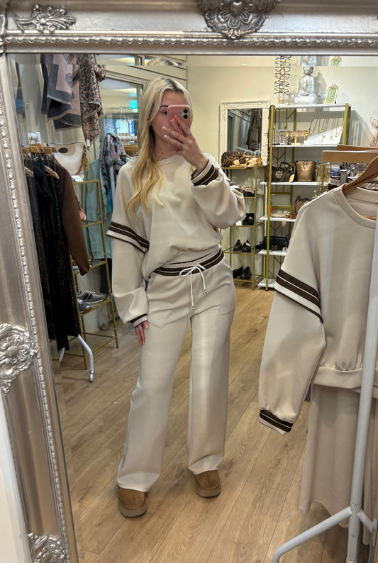 Cream Wide Leg Co-ord