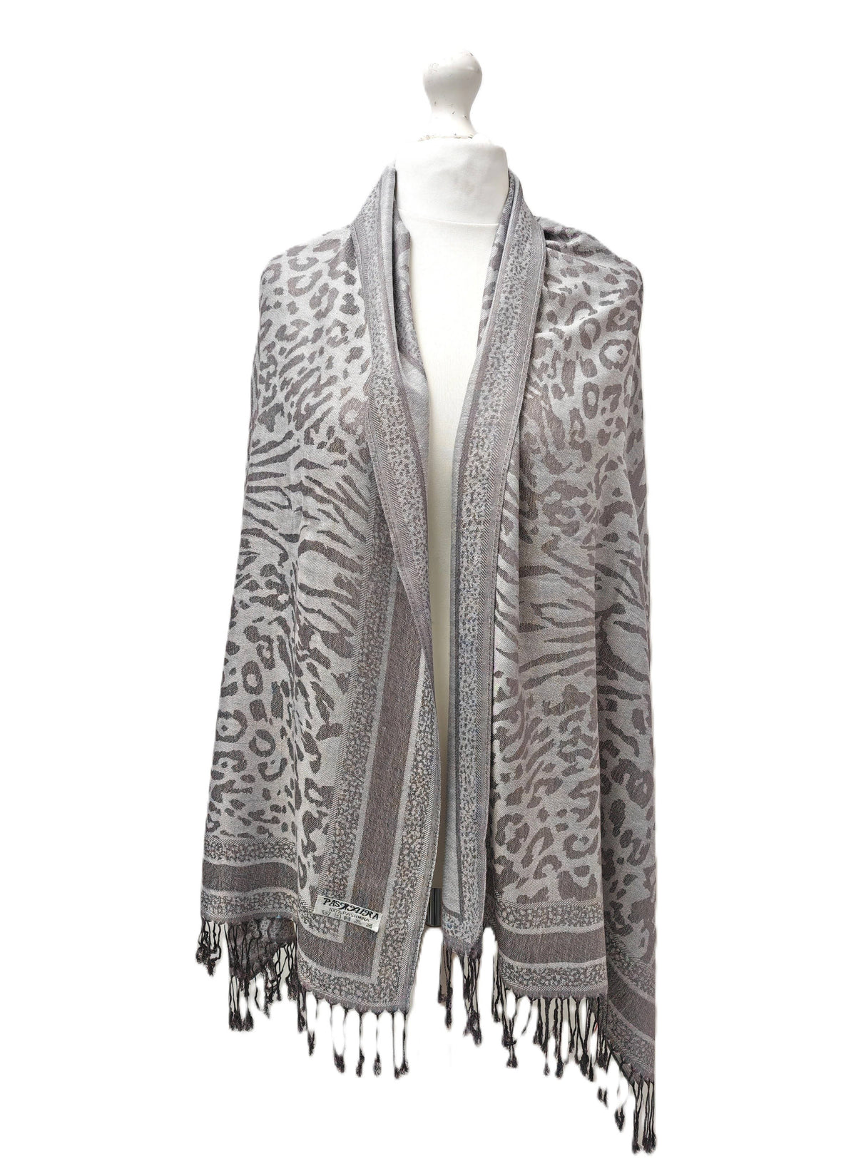 Super Soft Pashmina Scarf Shawl Wrap-2503 Animal Print: Emerald