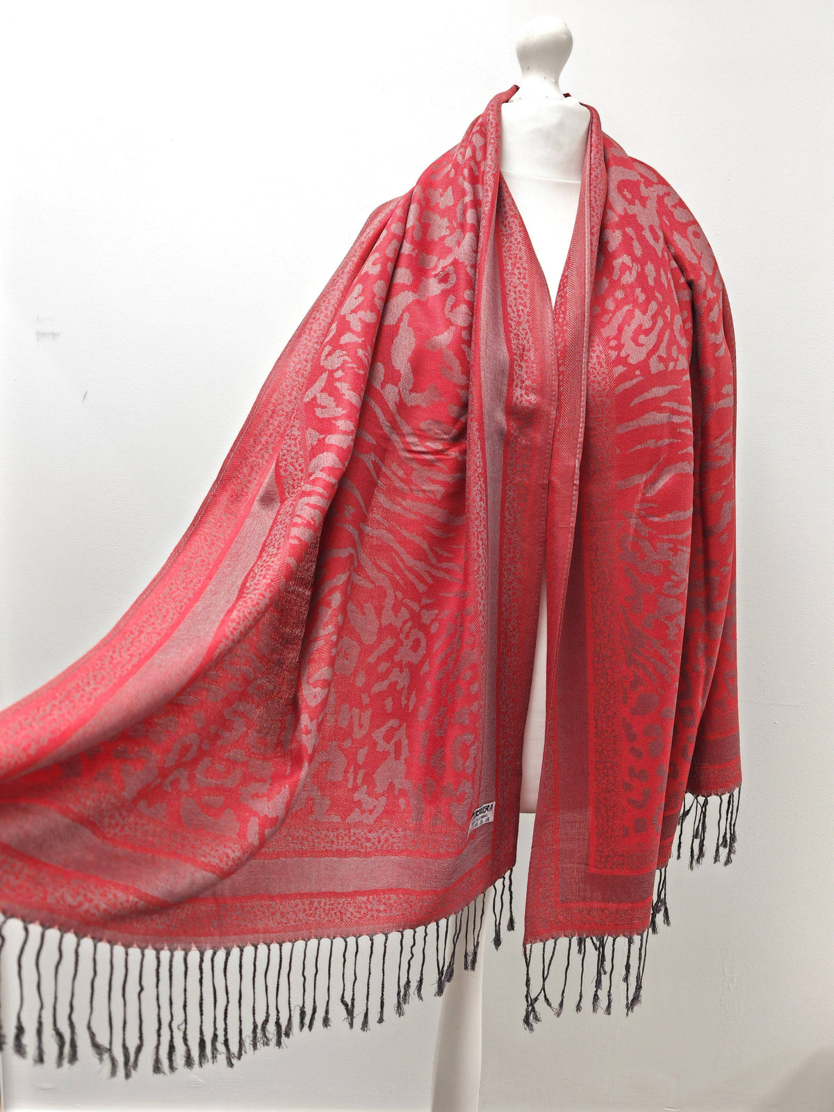 Super Soft Pashmina Scarf Shawl Wrap-2503 Animal Print: Emerald