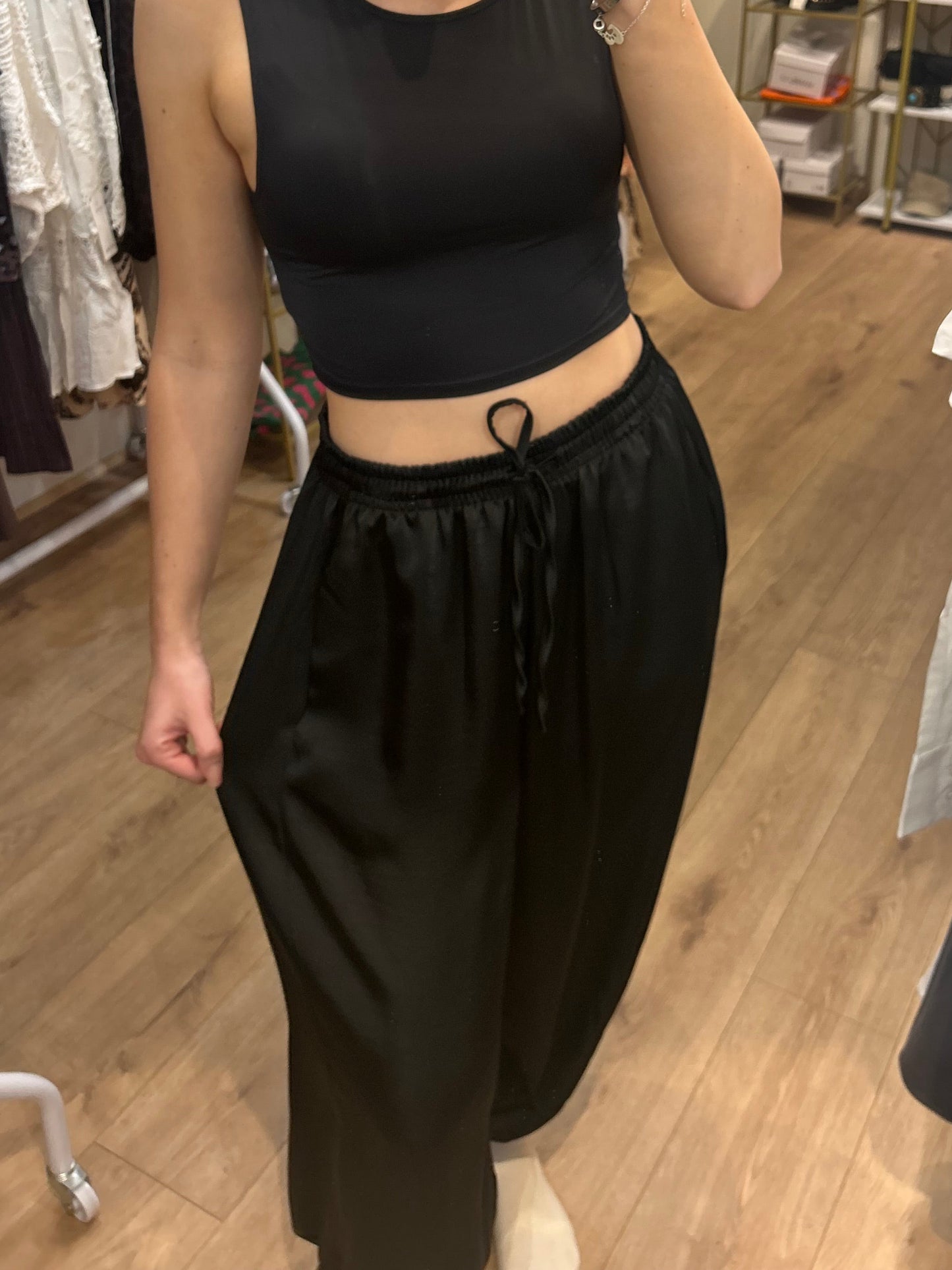 BLACK CUFFED TROUSER
