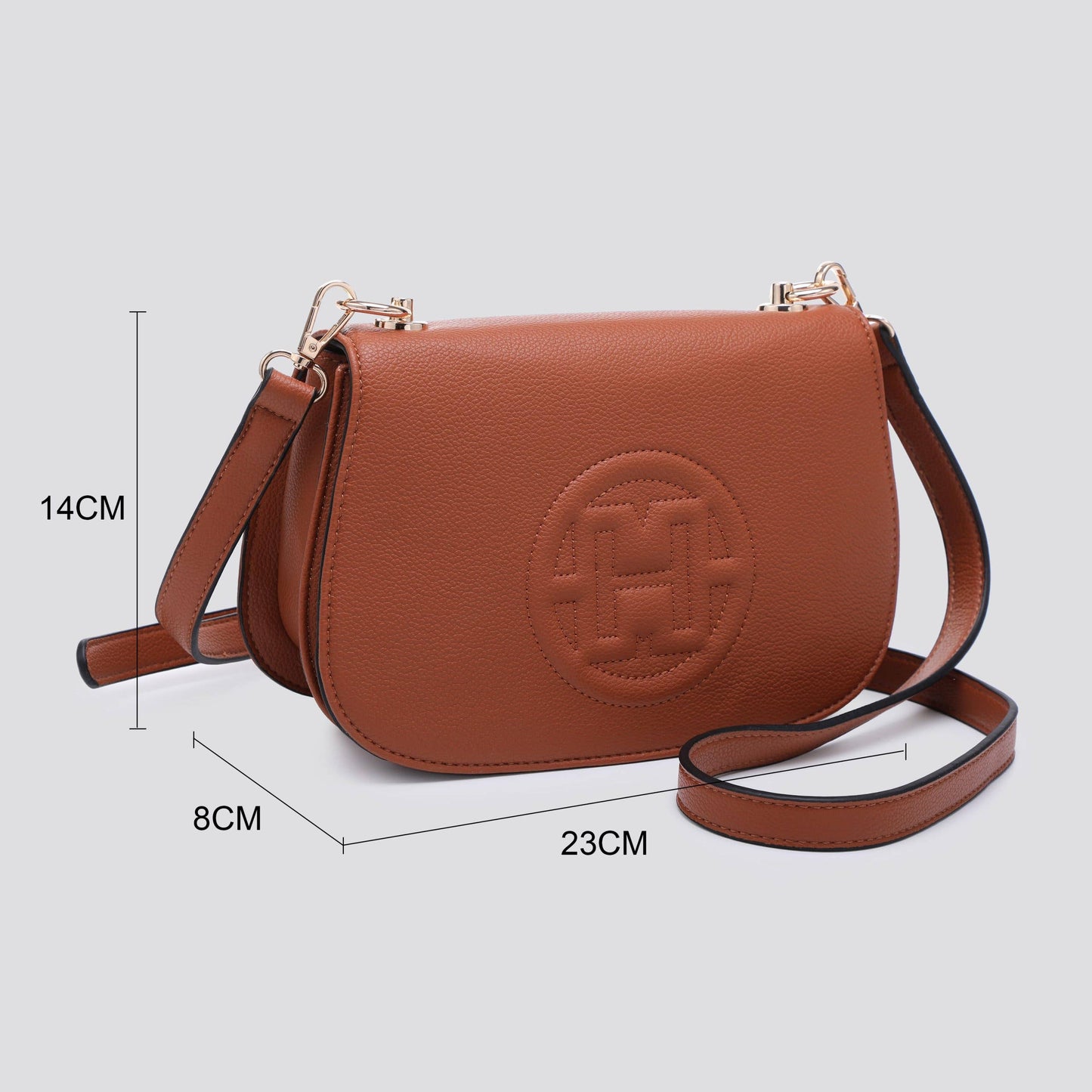 Silver faux Leather Cross body Bag