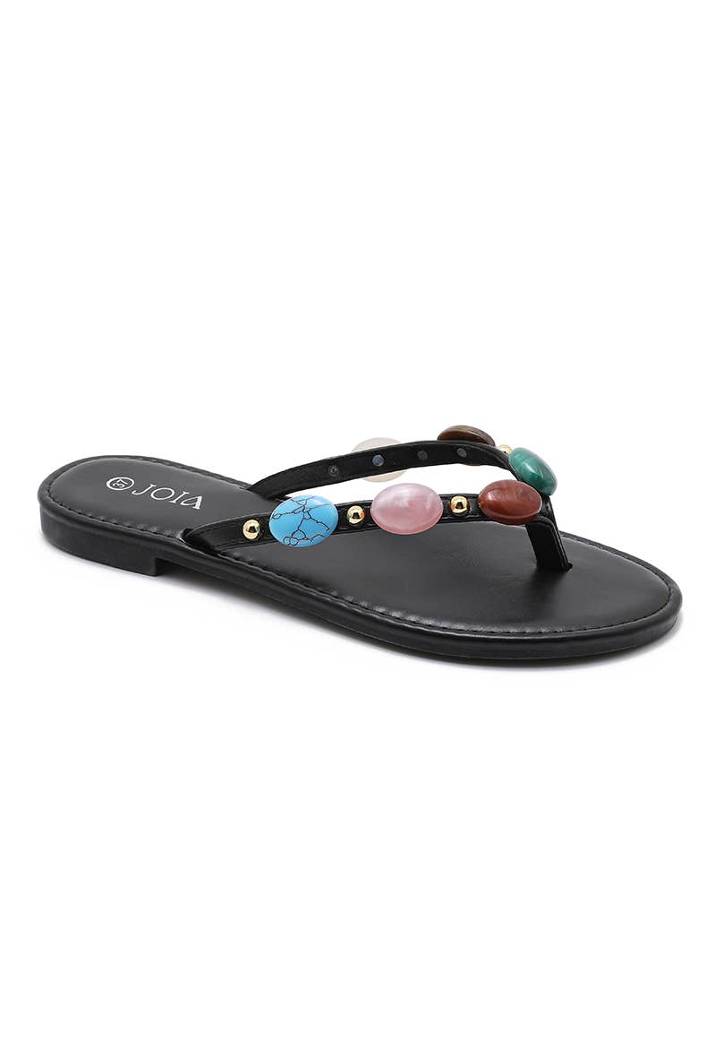 Multicolored beaded slide SS-290: Camel