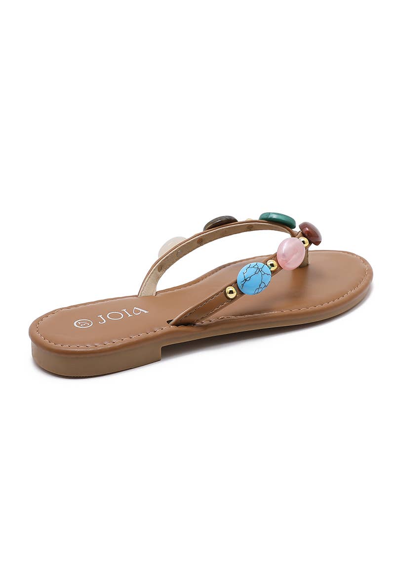 Multicolored beaded slide SS-290: Camel
