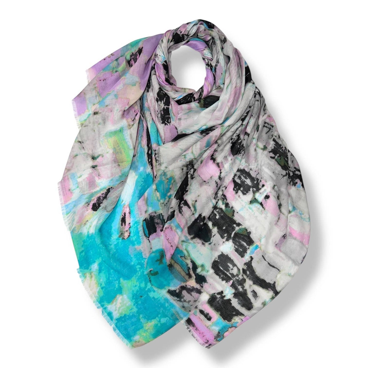 Grey Multi Colour Scarf