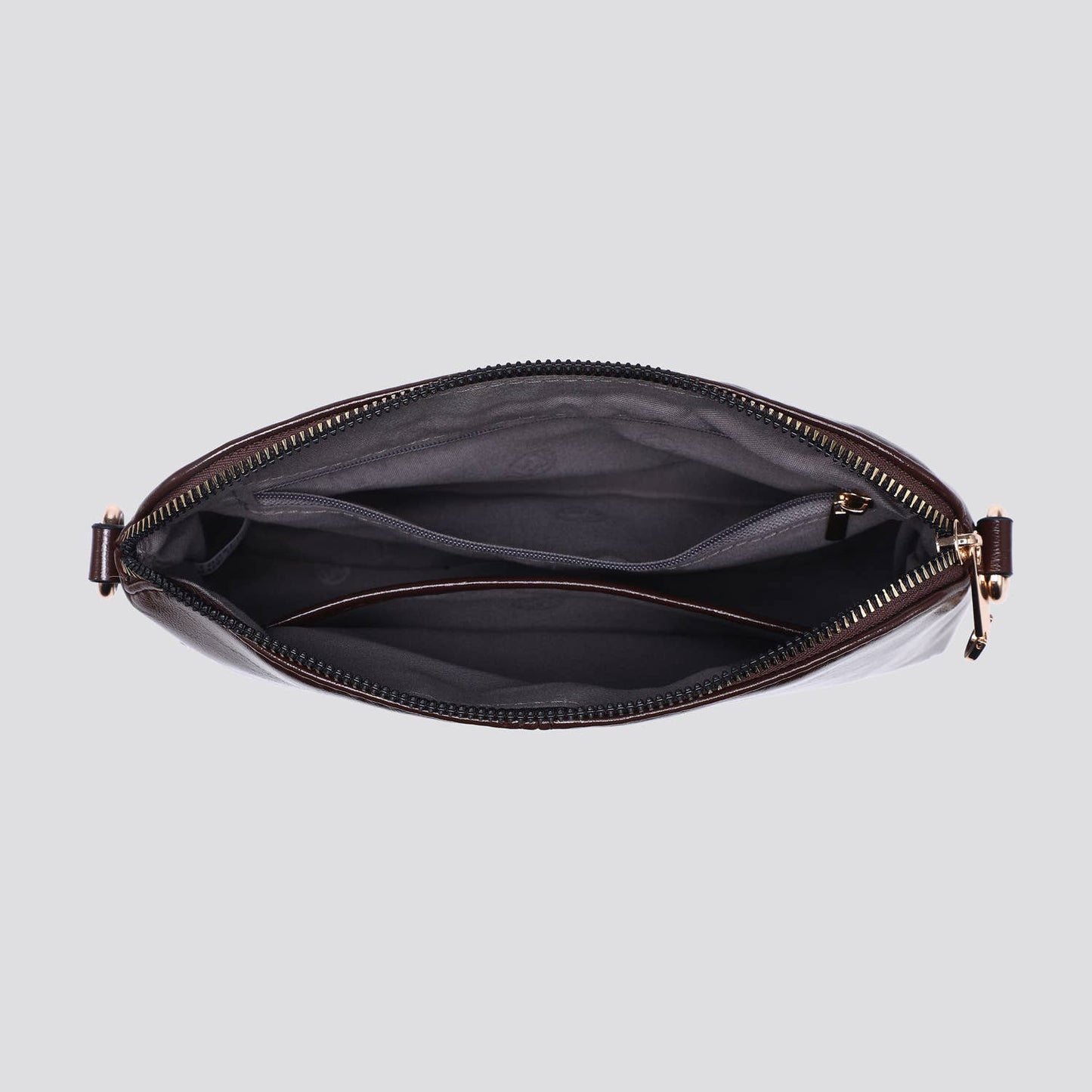 Chocolate Cross body Bag with Bee Logo