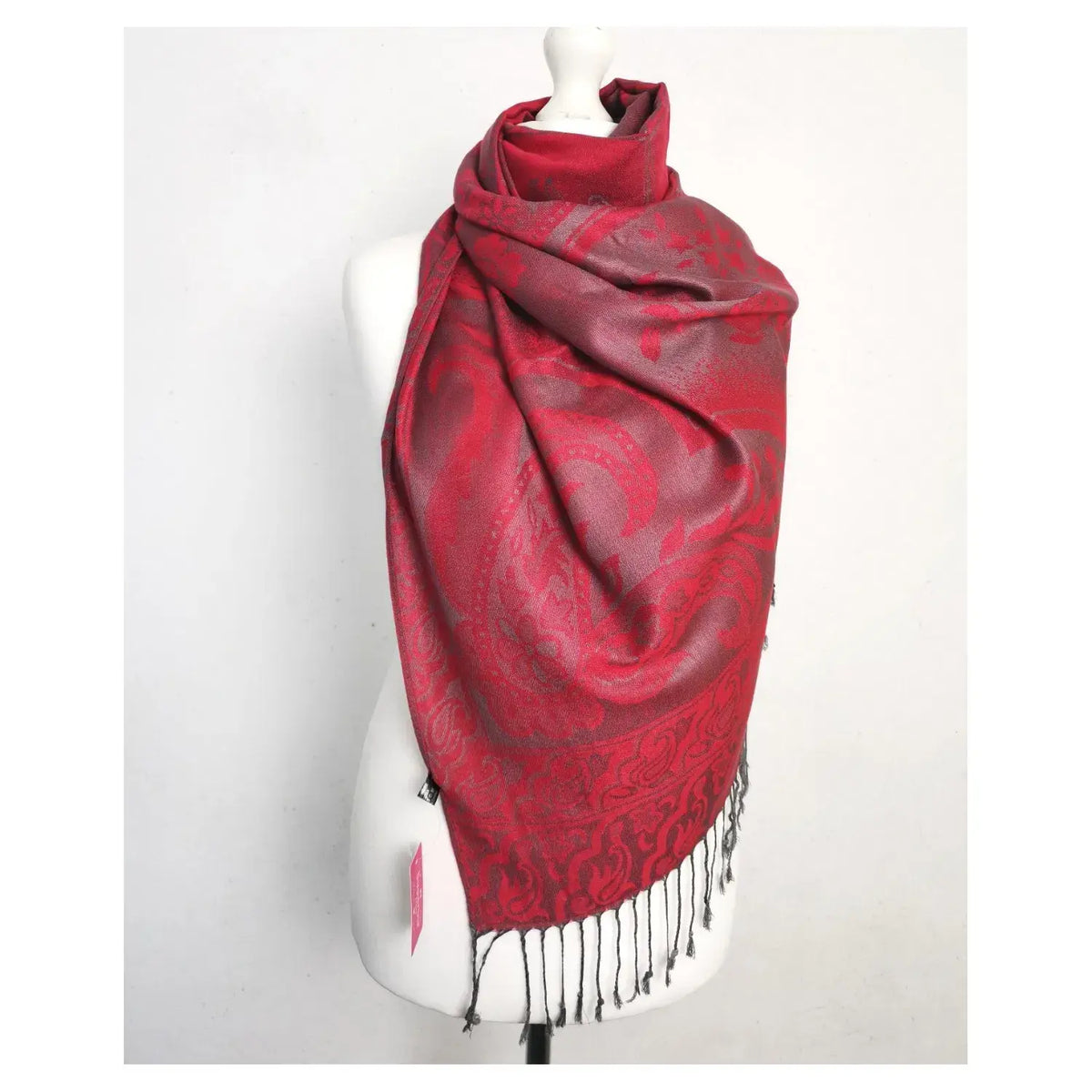 Super Soft Pashmina Scarf Shawl Wrap-C48247: Hot Pink