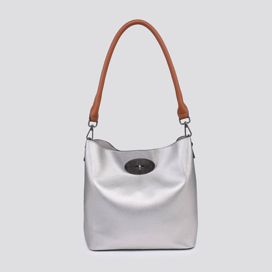 SILVER SHOULDER BAG