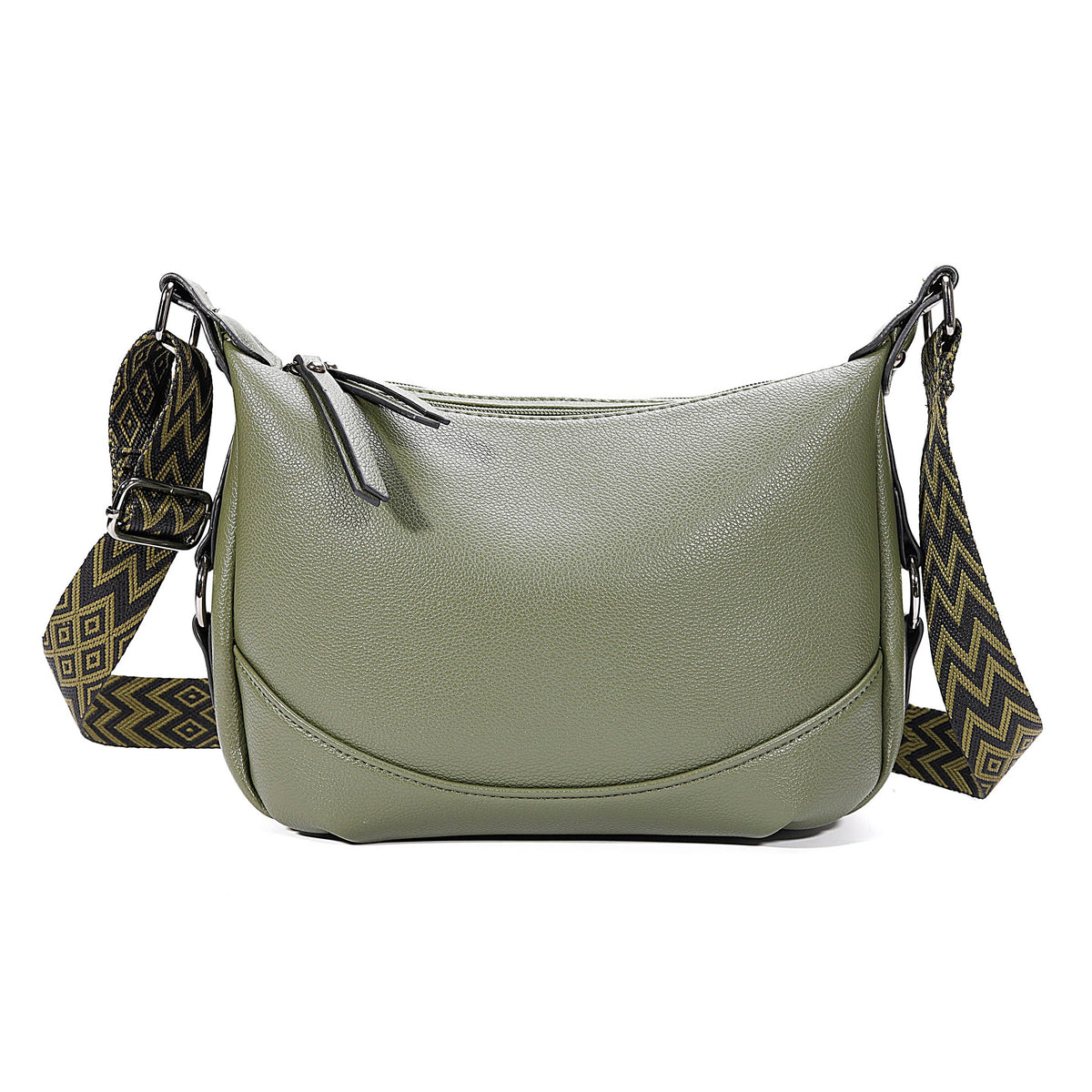Superbia Soft Double Zipper Shoulder Bag Hobo Bag-9149: Bronze
