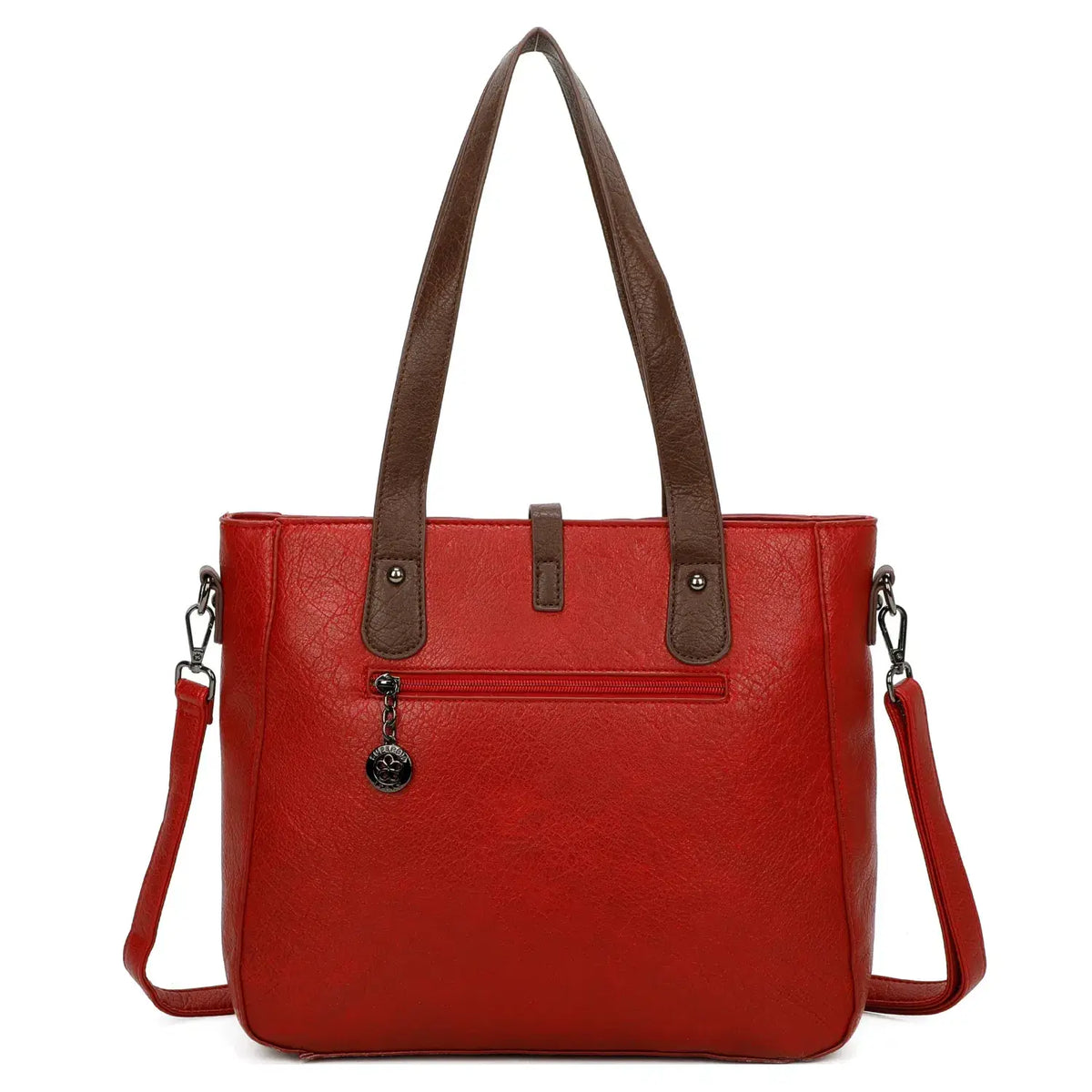 Superbia Medium Size Two-Toned Studs Details Tote Bag-9316: Black
