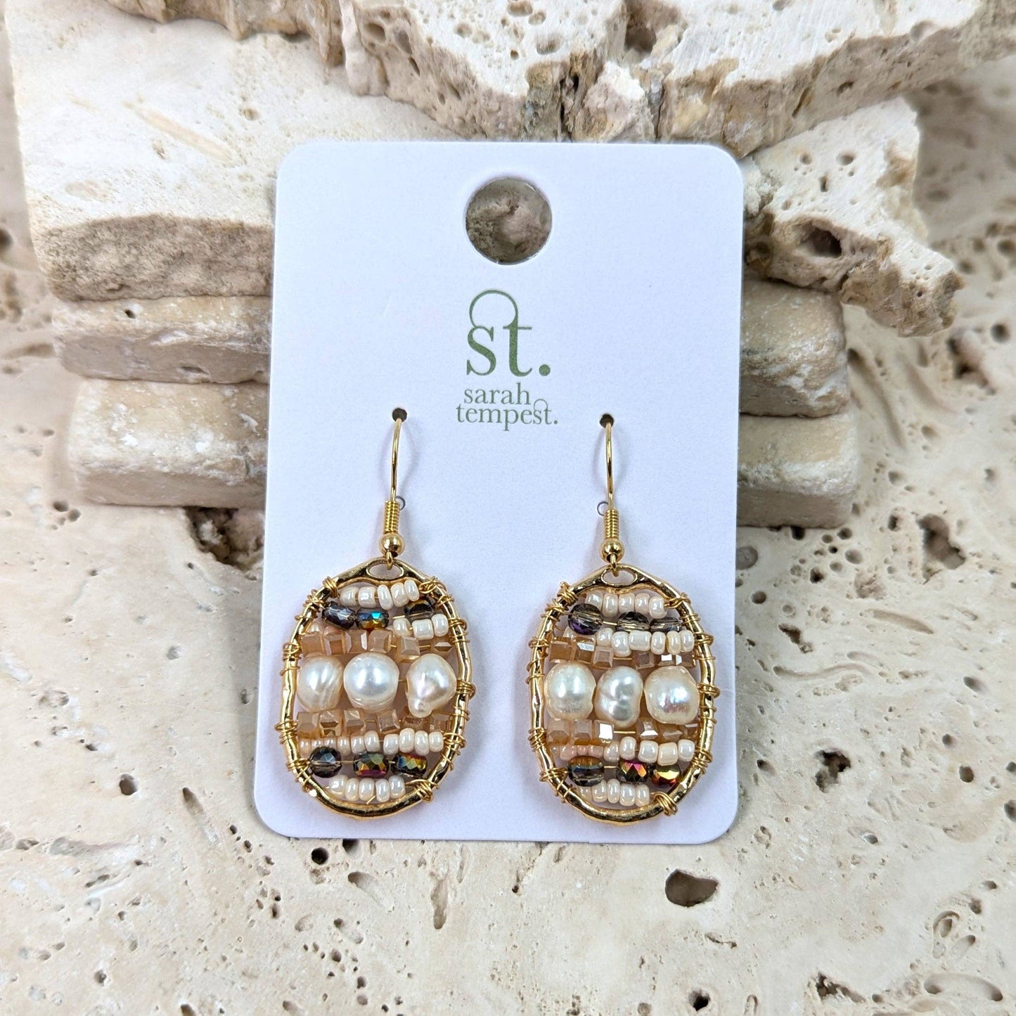 Luxury beaded earrings