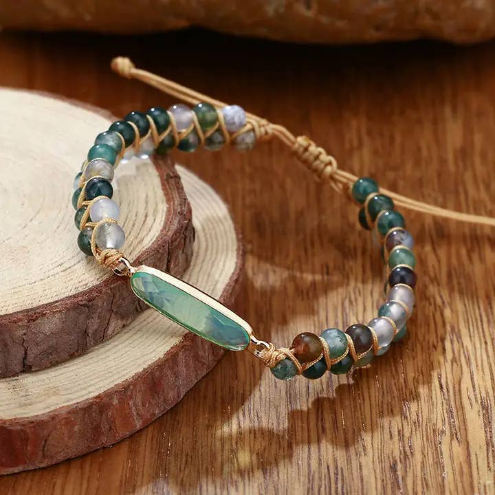 Onyx Braided Double Layer Adjustable Bracelet