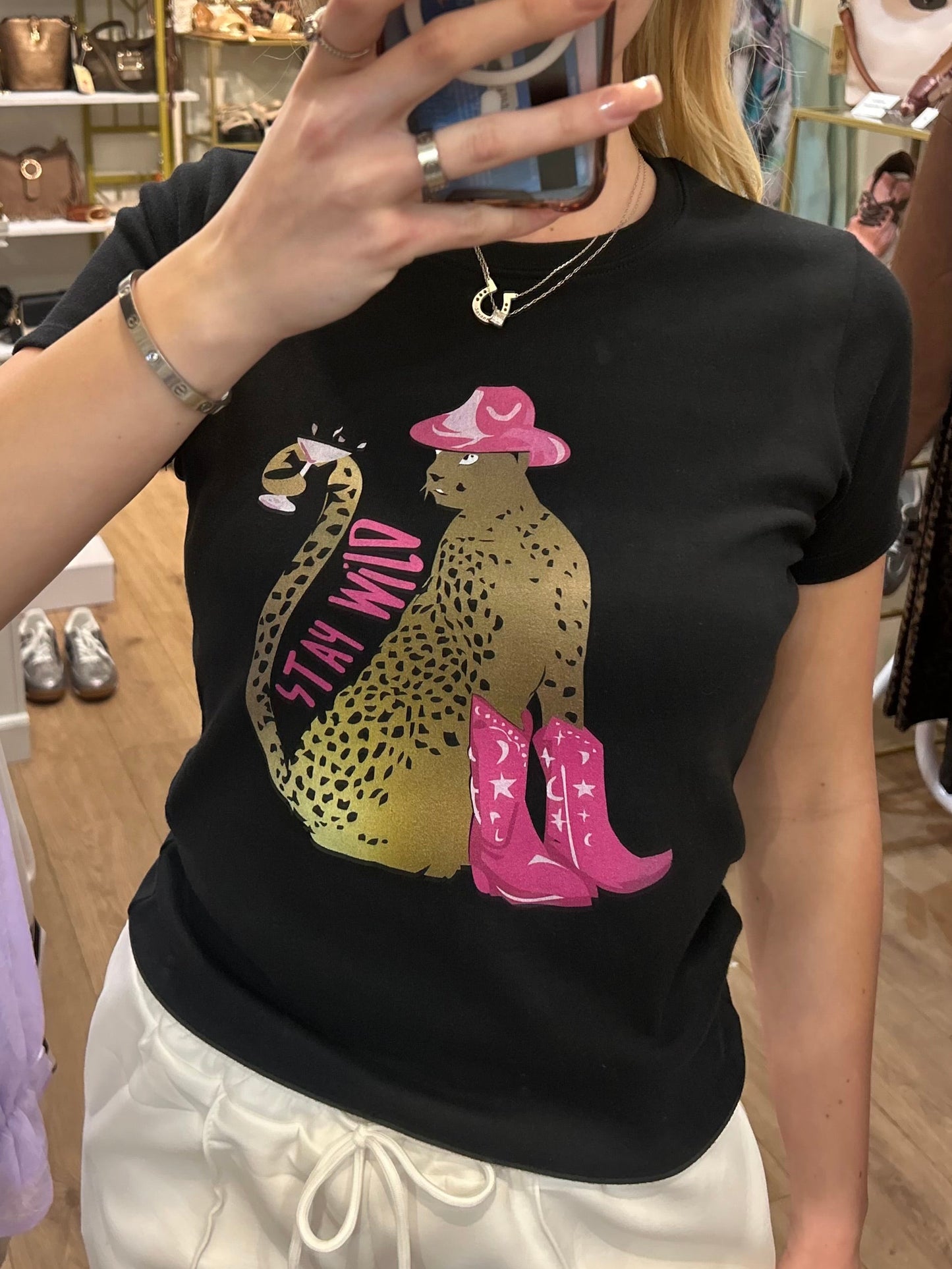 ‘Stay Wild’ Black Tee