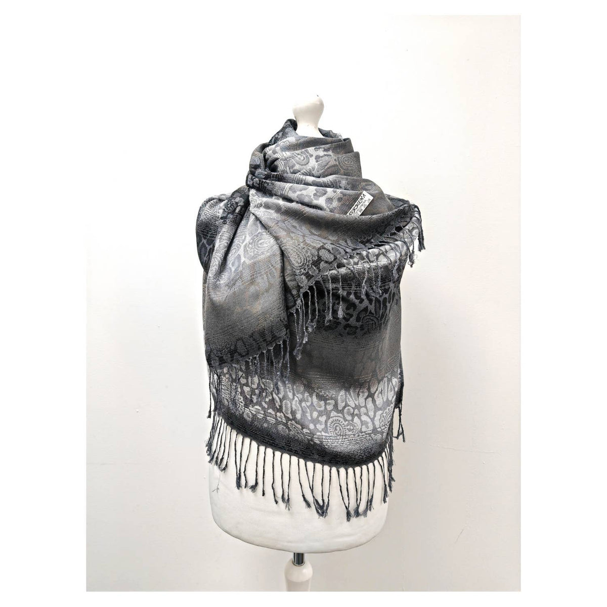 Super Soft Reversible Pashmina C48-2 Leopard: Orange-taupe