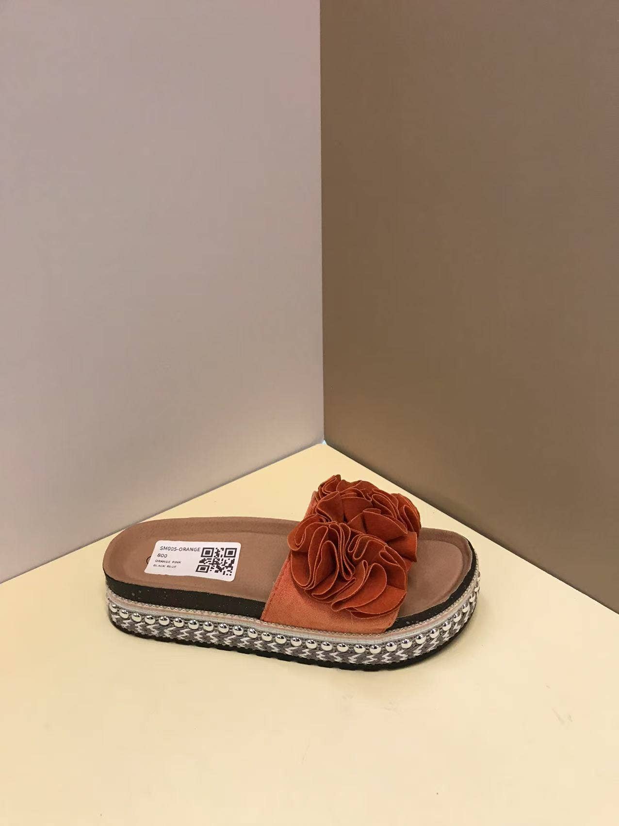 SM005 Women's Slip-On Open Toe Espadrille Slide : White