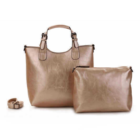 2 IN ONE TOTE BAG - ROSE GOLD