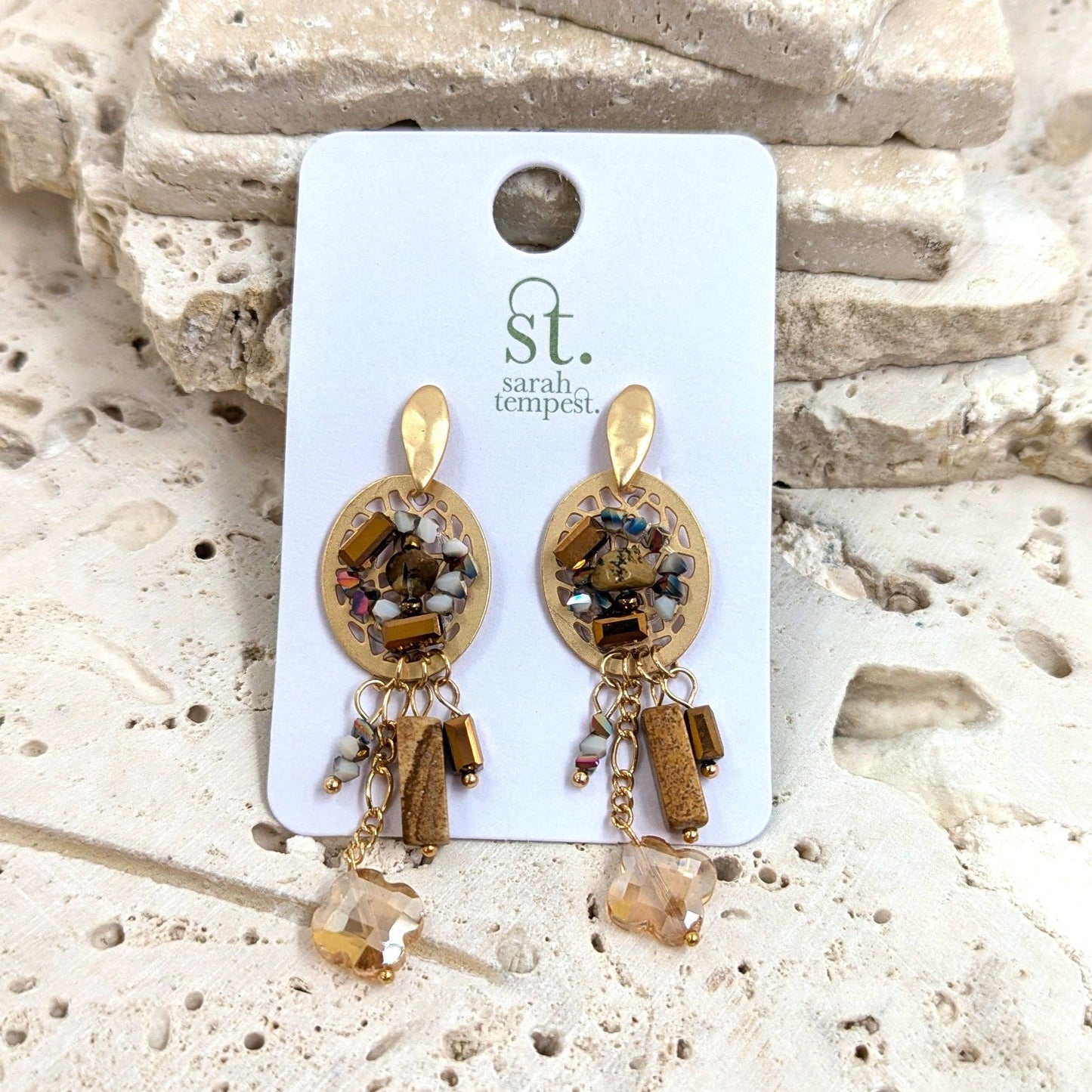 Luxury beaded earrings