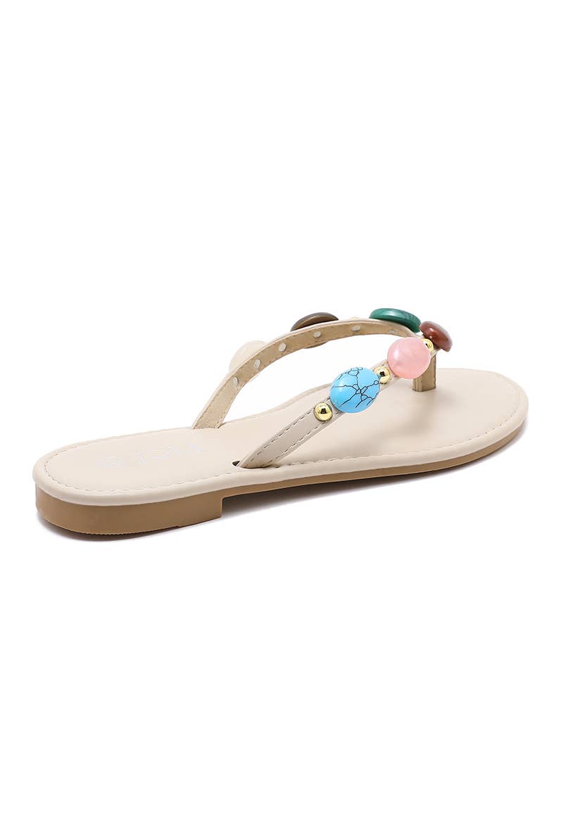 Multicolored beaded slide SS-290: Camel