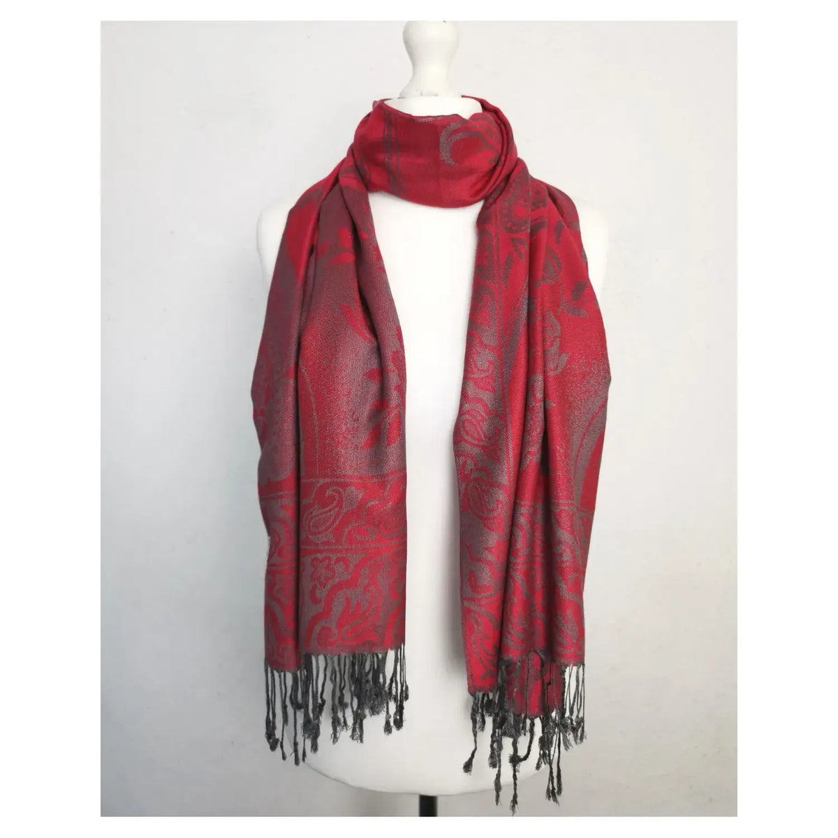 Super Soft Pashmina Scarf Shawl Wrap-C48247: Hot Pink