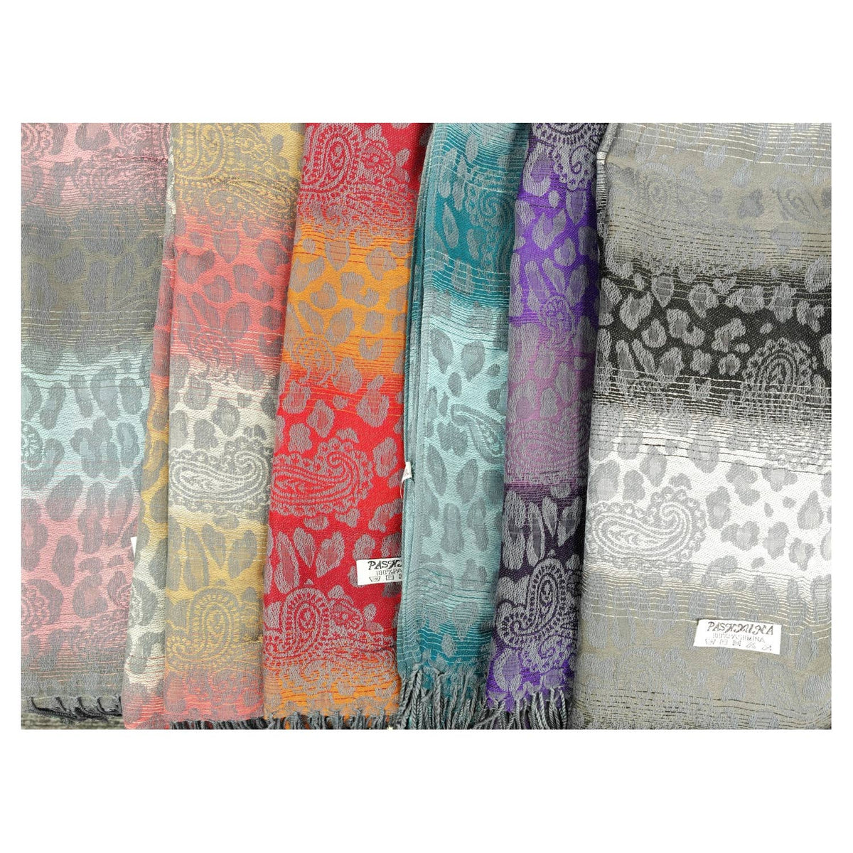 Super Soft Reversible Pashmina C48-2 Leopard: Orange-taupe