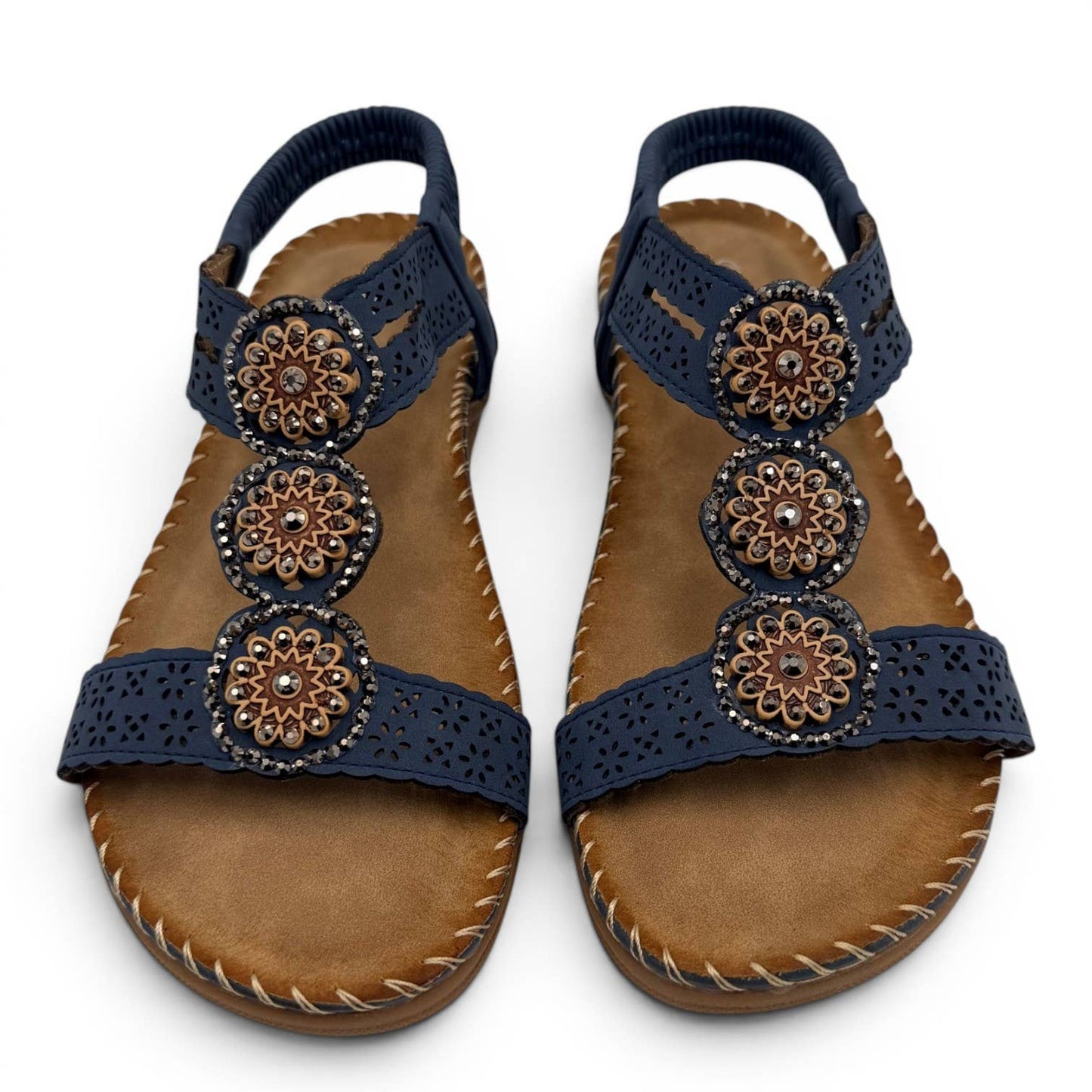 Women's Cutout Bohemian Flat Sandals RT268-5: White