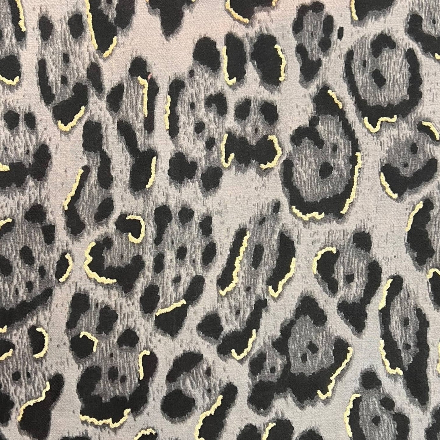 Leopard Print Scarf With Gold Detailing