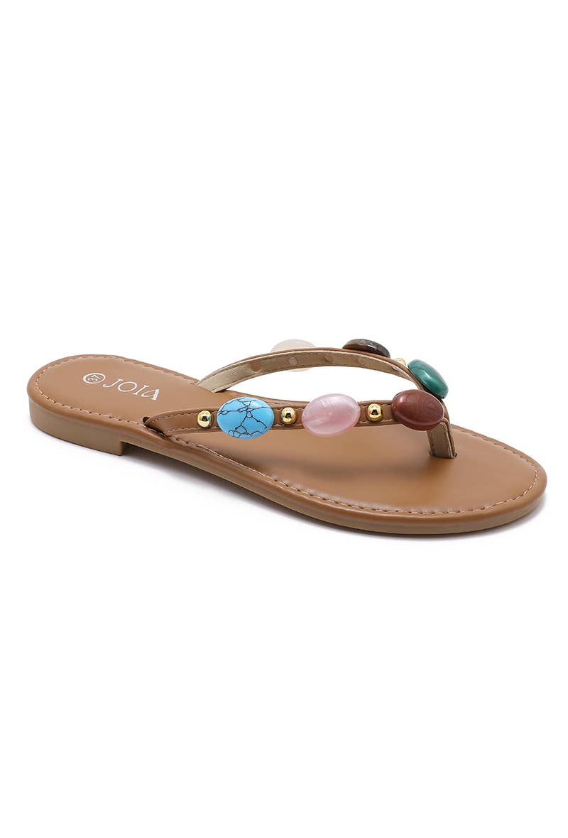Multicolored beaded slide SS-290: Camel