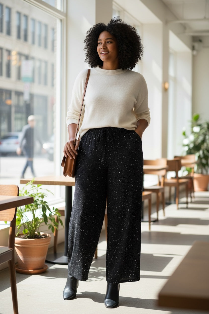 Glitzy Wide Leg Trouser